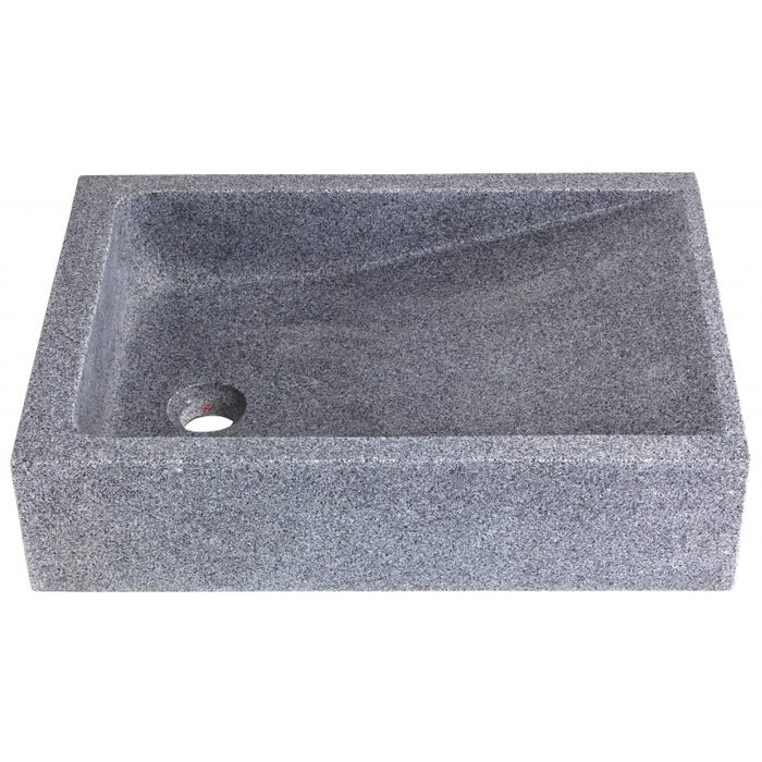 Vasque à poser rectangle en pierre naturelle 1