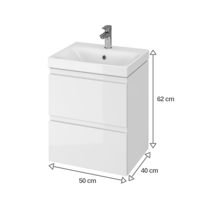 Meuble de salle de bain-50x40cm-Blanc-Moduo 4
