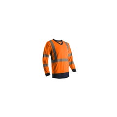 T-shirt SUNO ML orange HV/marine - COVERGUARD - Taille L