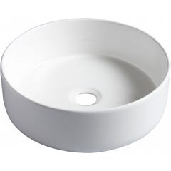 Vasque à poser Andria ø37cm - Blanc mat - rebords fins 1