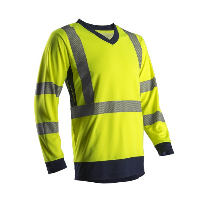 T-shirt SUNO ML jaune HV/marine - COVERGUARD - Taille L 1