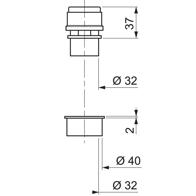 Clapet anti-vide VP15 pour tube Ø32 ou 40 mm à coller 1