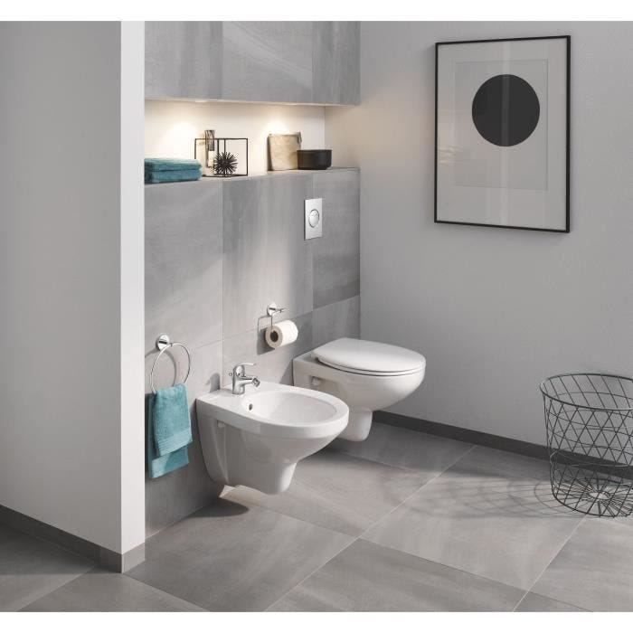 WC suspendu blanc sortie horizontale Bau Céramique 39427000 Grohe 6