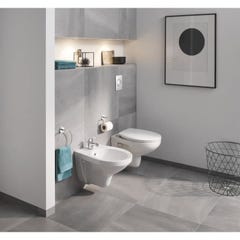WC suspendu blanc sortie horizontale Bau Céramique 39427000 Grohe 6
