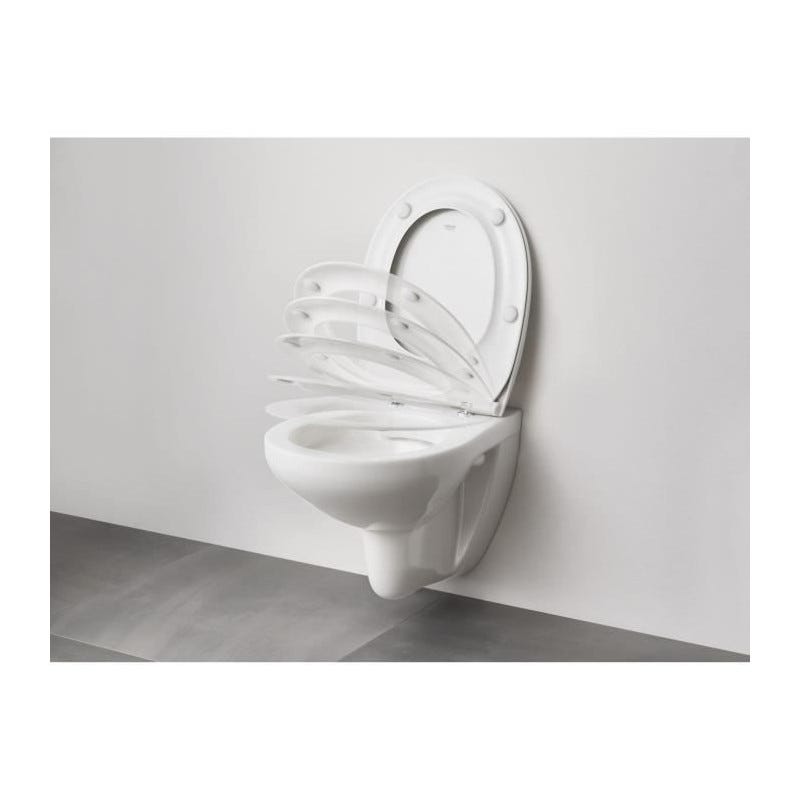 WC suspendu blanc sortie horizontale Bau Céramique 39427000 Grohe 4