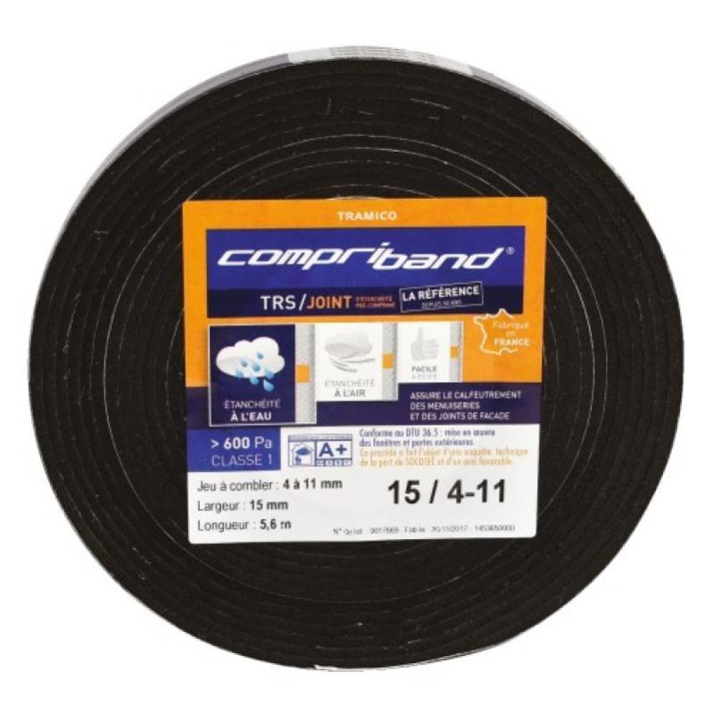 Joint adhésif Compriband TRS PC largeur 20 mm plage utilisation 37 mm longueur 8 m