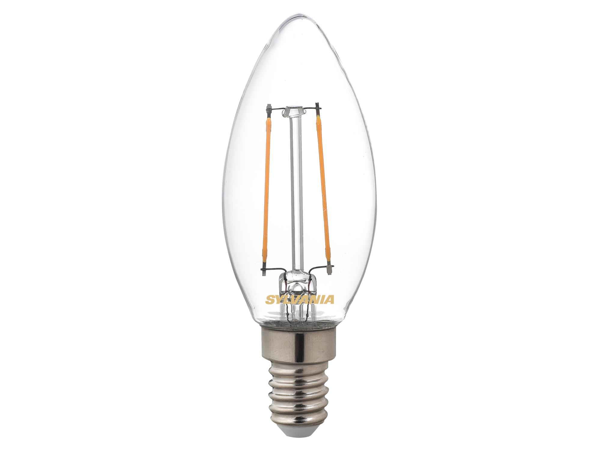 Lampe TOLEDO RETRO flamme 827 E14 2,5W 250lm nouveau modèle - SYLVANIA - 0029371