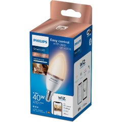 Ampoule LED bougie connectée PHILIPS - WIZ - EyeComfort - dimmable - 4,9W - 470 lumens - E14 - 93207 0