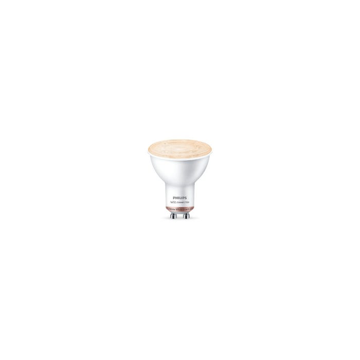 Ampoule LED spot connectée PHILIPS - WIZ - EyeComfort - dimmable - 4,7W - 345 lumens - GU10 - 93209 0