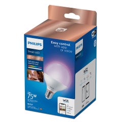 Ampoule LED globe connectée PHILIPS - WIZ - EyeComfort - multicolore - 11W - 1055 lumens - E27 - 93212 3
