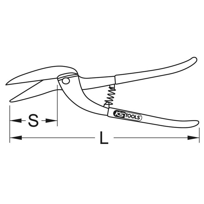 cisaille à acier - coupe à droite Ø1,2 mm - L.250 mm 1