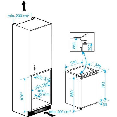Réfrigérateurs 1 porte 116L Froid Statique BEKO 54cm F, B1753HCN 4