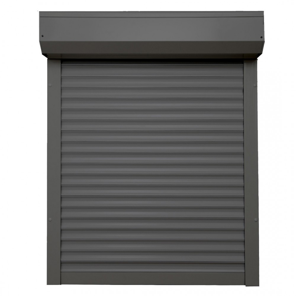 Volet roulant aluminium recoupable avec motorisation radio - Gris anthracite - 220 x 120cm