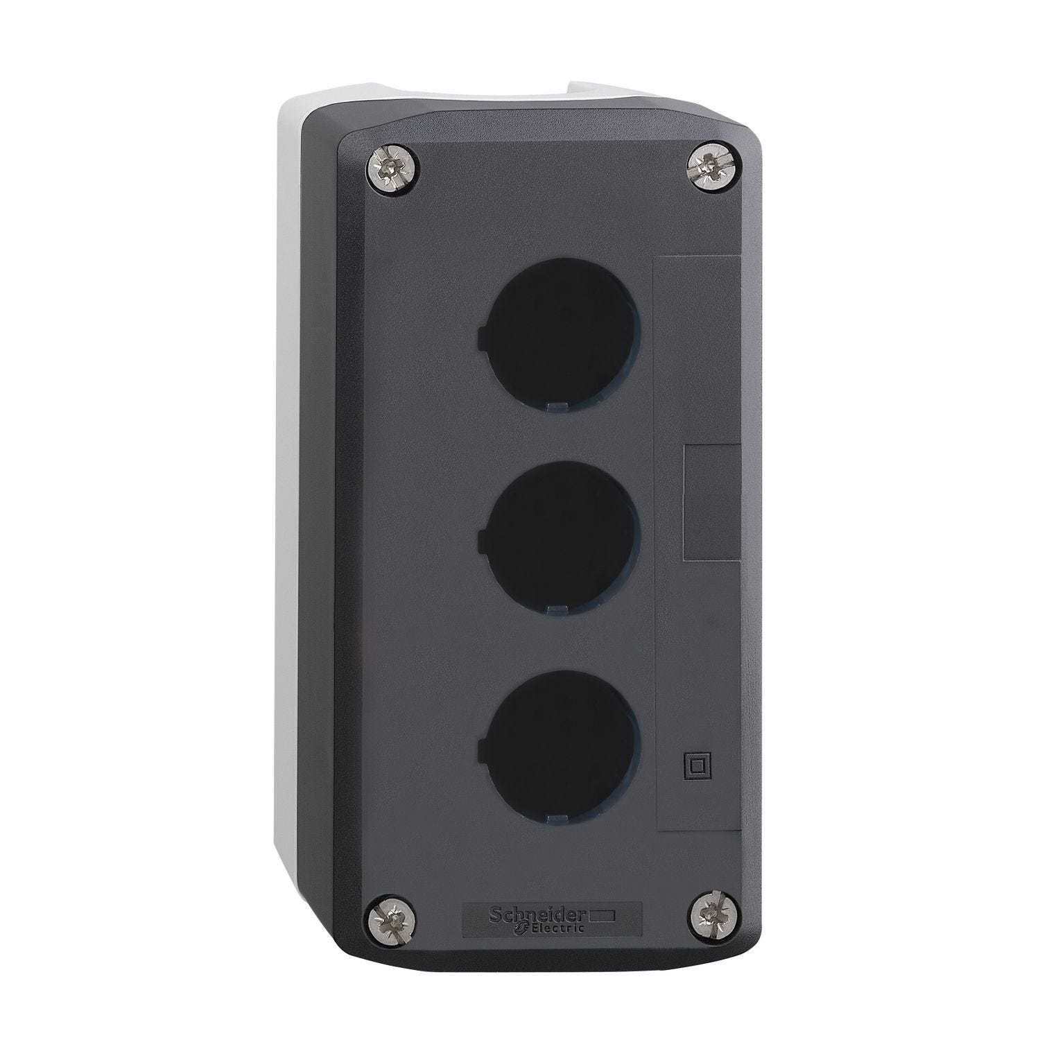 boîte à boutons vide - harmony xald - pour xb5 - 2 trous - gris - schneider electric xald02 0