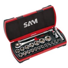 Coffret de douilles et accessoires 1/2'' - 23 outils - SAM OUTILLAGE - 75-SH23Z 0