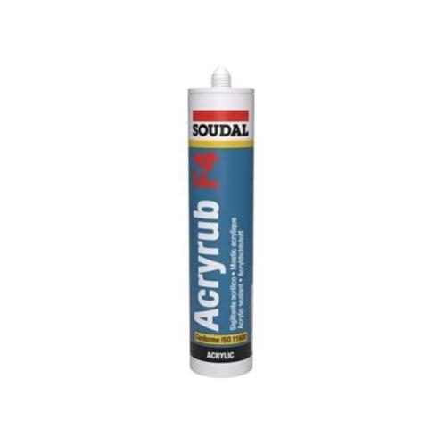 Mastic acrylique Acryrub F4 chêne cartouche 300 ml - SOUDAL - 120662