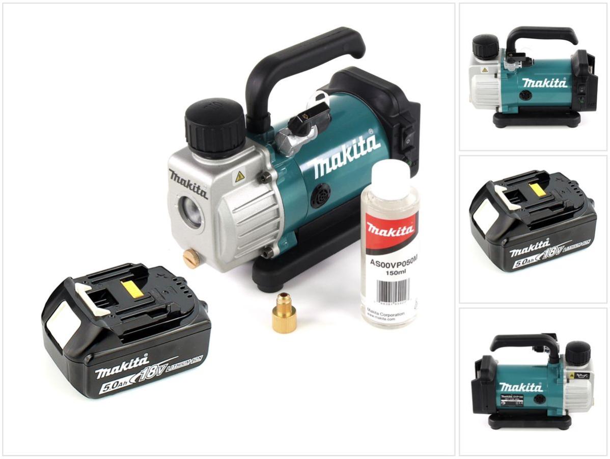 Makita DVP 180 T1 Pompe à vide sans fil 18 V + 1x Batterie BL 1850 5,0 Ah - sans Chargeur