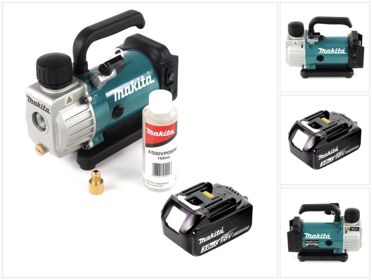 Makita DVP 180 F1 Pompe à vide sans fil 18 V + 1x Batterie BL 1830 3,0 Ah - sans Chargeur