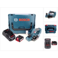 Bosch GHO 18 V-LI Professional Raboteuse sans fil 18V + 1x Batterie 5,0Ah + Chargeur + L-Boxx 0
