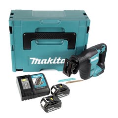 Makita DJR188RFJ Scie récipro sans fil Brushless 18V + 2x Batteries 3,0Ah + Chargeur + Coffret Makpac 0