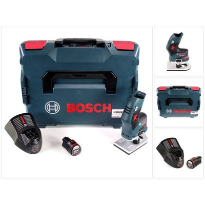 Bosch Gkf 12v-8 Affleureuse Sans Fil 12v + 1x Batterie 2,0ah + Coffret De  Transport L-boxx + Chargeur Rapide ❘ Bricoman
