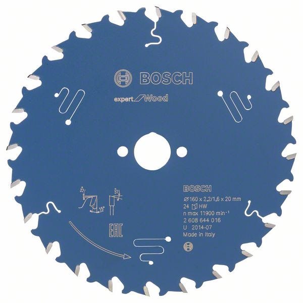 Bosch Lame de scie circulaire Expert for Wood 160 x 20 x 2,2 mm 24 dents ( 2608644016 ) 5