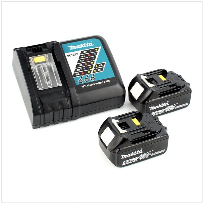 Makita DDF 483 RTJ 18 V Perceuse visseuse sans fil avec boîtier Makpac + 2x Batteries BL 1850 5,0 Ah + Chargeur DC18RC 3