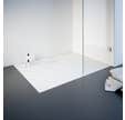 Schulte receveur de douche de plain-pied 90 x 140 cm, résine minérale, rectangulaire, effet pierre blanche, bac douche