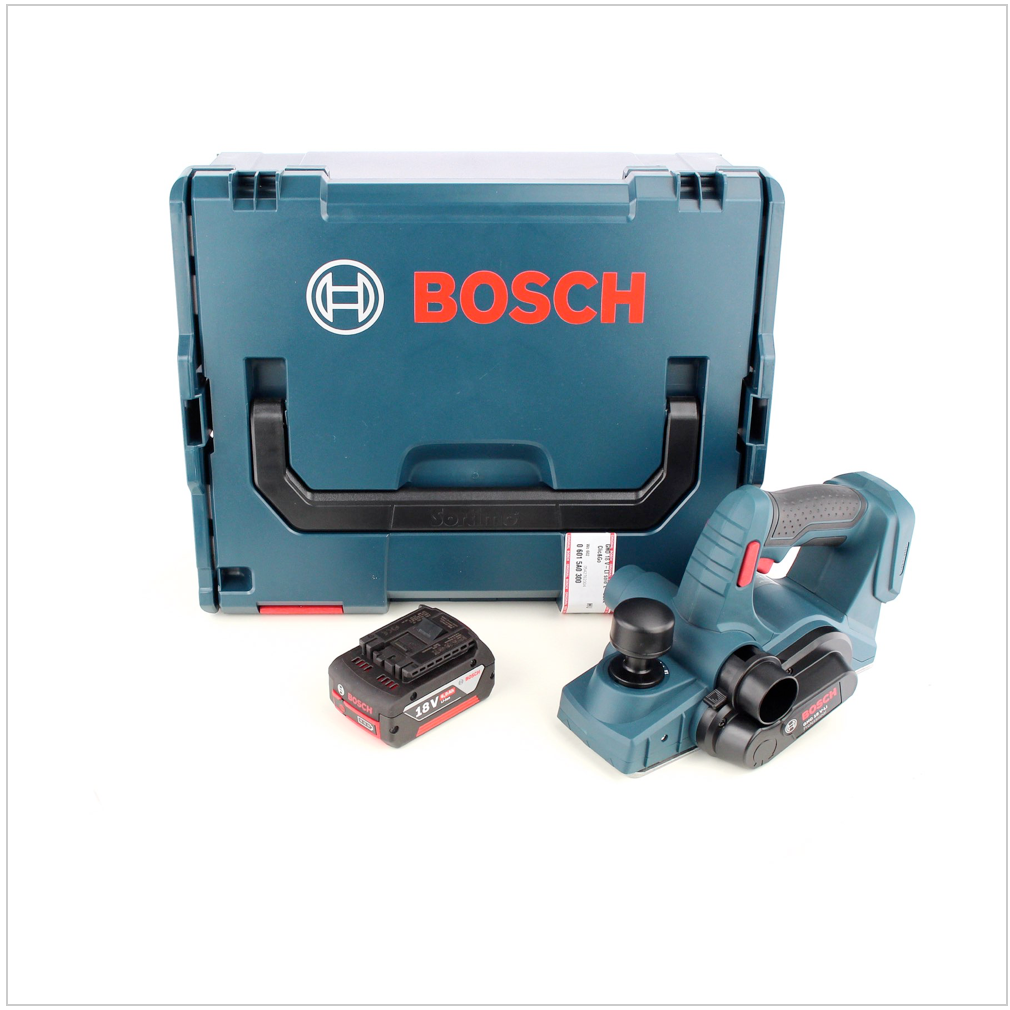 Bosch GHO Raboteuse sans fil 18V 82mm + 1x Batterie 5,0Ah + Coffret de transport L-Boxx - sans Chargeur 0