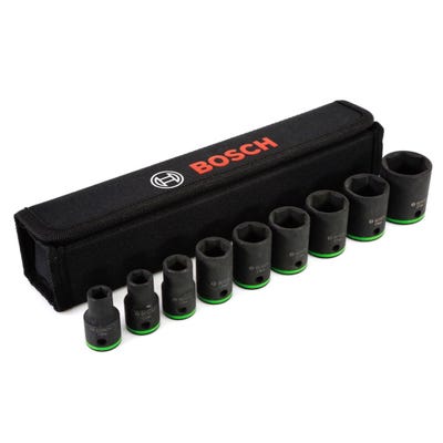 Bosch GDX 18 V-180 Li-Ion Visseuse-boulonneuse à chocs sans fil 180 Nm + Douille  hexagonale 1/4, douille carrée 1/2 + Clé à douille + 32x Embouts ❘  Bricoman