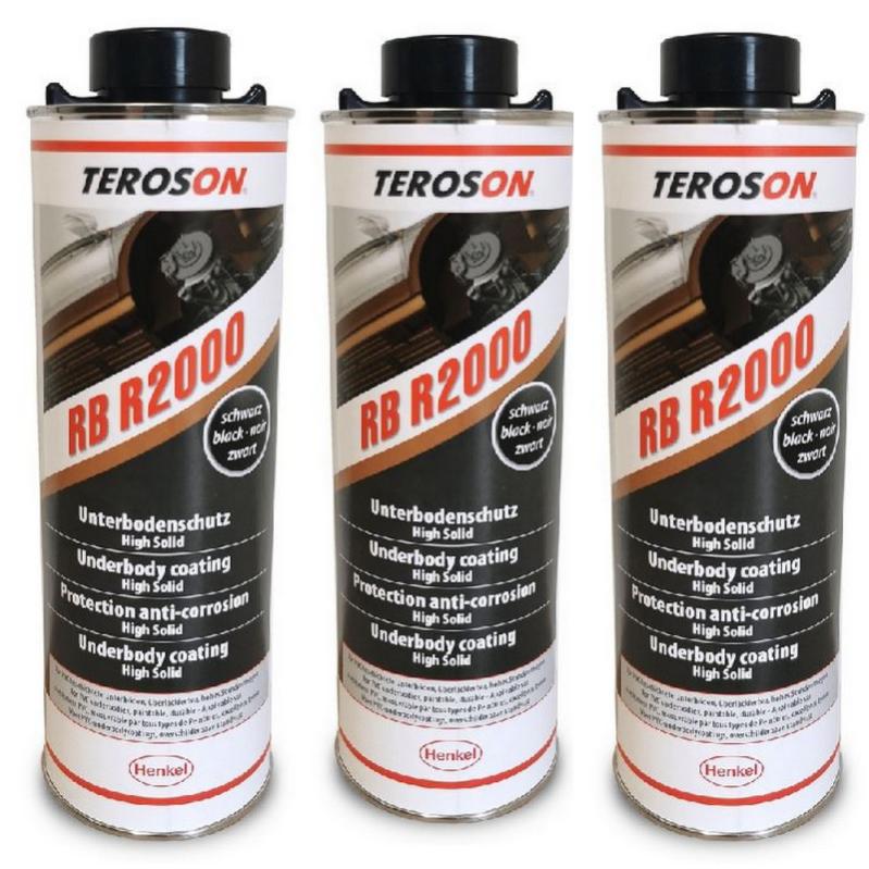LOT DE 3 ANTI-GRAVILLONS REVETEMENT DESSOUS DE CAISSE TEROSON RB R2000 NOIR