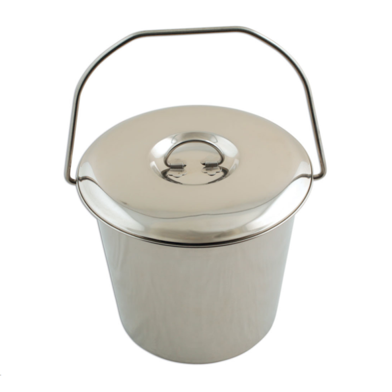 SEAU EN INOX DE 12 LITRES AVEC SON COUVERCLE