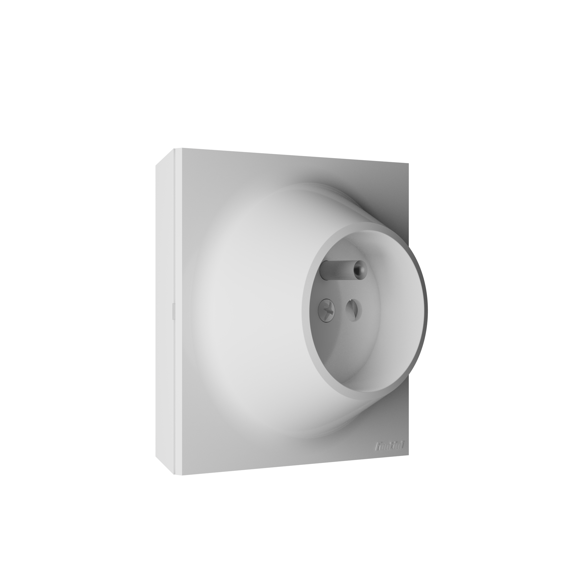 Prise 2 P+T blanche Neo Evo-FONTINI