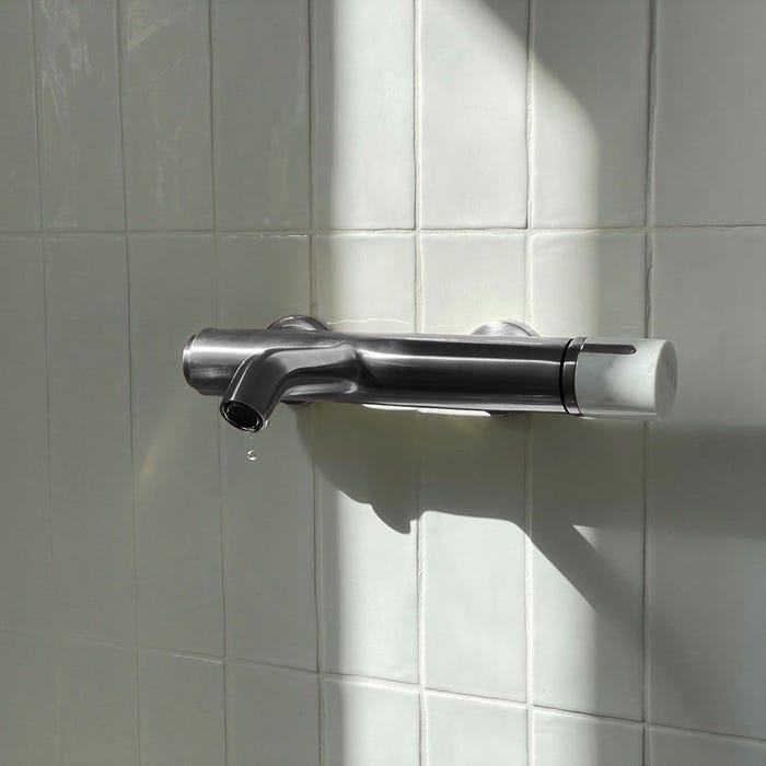 Manopola mitigeur bain-douche mécanique gun métal marbre 1