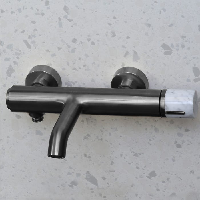 Manopola mitigeur bain-douche mécanique gun métal marbre 3