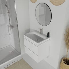 Meuble de salle de bain-60x45cm-Blanc-Moduo 1