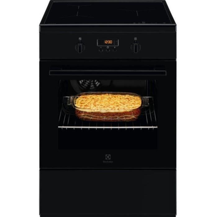 ELECTROLUX LKI648544K - Cuisiniere induction 60x60cm - 3 foyers - Four chaleur pulsee - 54L - Pyrolyse - Noir