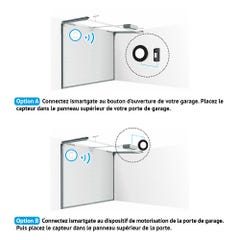 PRO garage: système Wi-Fi permettant de contrôler et surveiller jusqu’à 3 garages à distance. Compatible : Apple, Google, Amazon Echo et iFTTT 2