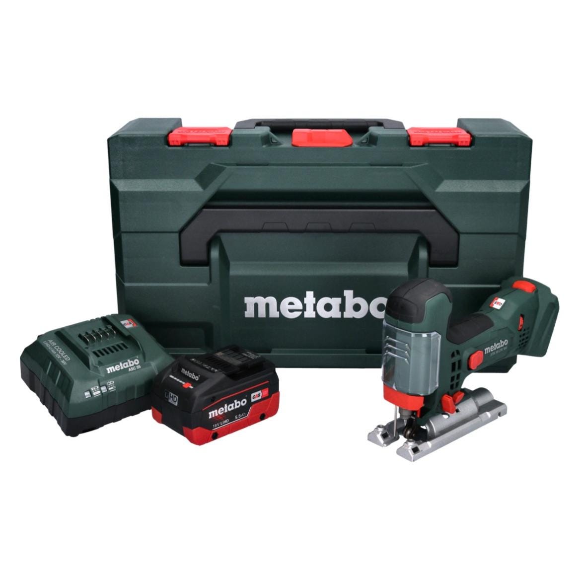 Metabo STA 18 LTX 100 Scie sauteuse sans fil 18V ( 601002840 ) + 1x Batterie 5,5Ah + Chargeur + Coffret de transport 0