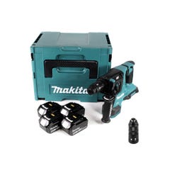 Makita DHR 281 G4J Brushless Perforateur-burineur sans fil 28 mm 2 x 18 V pour SDS-PLUS + Mandrin auto-serrant interchangeable 0