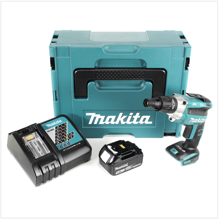 Makita DFS 251 RFJ 18 V Li-Ion Visseuses bardage Brushless + Coffret Makpac + 1x Batterie BL1830 3,0 Ah + Chargeur DC18RC 0