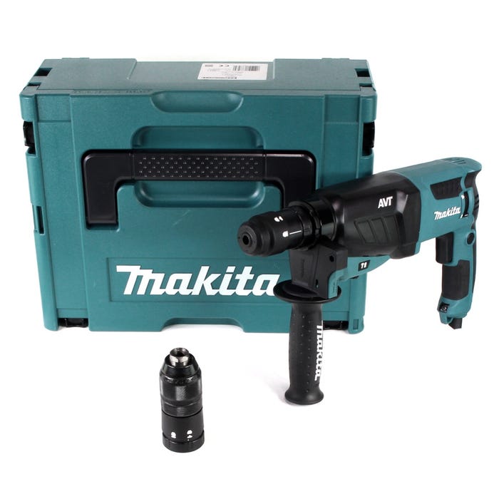 Makita HR2631FTJ Perforateur-burineur SDS-Plus 800W 26mm + Coffret Makpac + Mandrin à serrage rapide 0