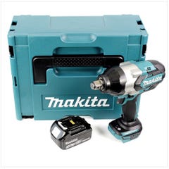 Makita DTW 1001 F1J 18 V Li-Ion Brushless Boulonneuse à chocs sans fil avec Boîtier Makpac + 1x Batterie BL 1830 3,0 Ah - sans Chargeur 0