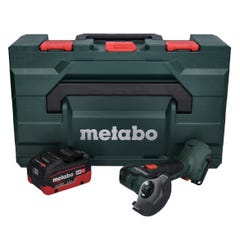 Metabo Meuleuse d'angle sans fil CC 18 LTX Brushless + 1x Batterie 5,5Ah + Coffret de transport MetaLoc - sans chargeur 0