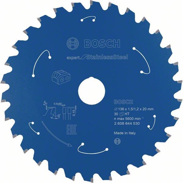 Bosch Lame de scie circulaire Expert for Stainless Steel 136 x 1,5 x 20 / 15,875 mm - 30 dents ( 2608644530 ) 7
