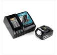 Makita Kit Power Set avec 1x Batteries BL 1860 B 6,0 Ah 18 V + Chargeur rapide DC 18 RC