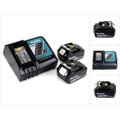 Makita Kit Power Set avec 2x Batteries BL 1860 B 6,0 Ah 18 V + Chargeur rapide DC 18 RC 4