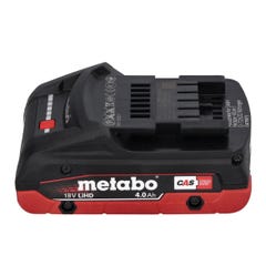 Metabo Meuleuse d'angle sans fil CC 18 LTX Brushless + 1x Batterie 4,0Ah + Coffret de transport MetaLoc - sans chargeur 3
