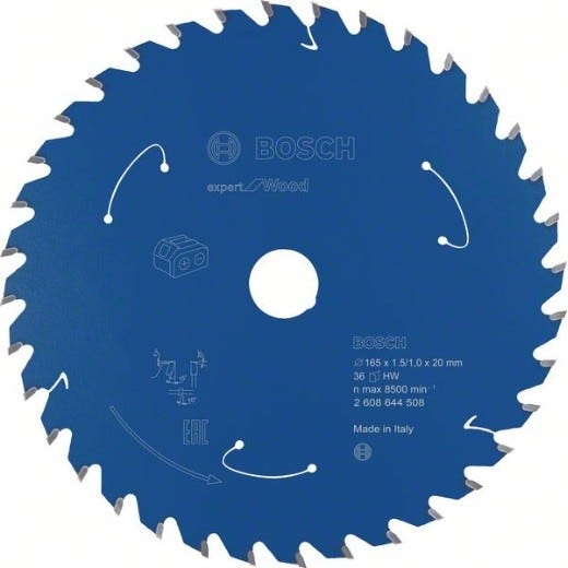 Bosch Lame de scie circulaire Expert for Wood 165 x 1,0 x 20 mm - 36 dents pour bois ( 2608644508 ) 5