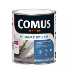 PRIMAIRE BOIS 127 - Blanc 0.75L - Primaire d'impression destinée à la mise en peinture des bois neufs ou décapés - COMUS MARINE